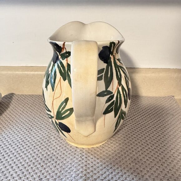 Vintage La Ceramica V.B.C Ceramic Pottery Pitcher 6770 Made In Italy 7 5/8” Tall - Picture 4 of 10